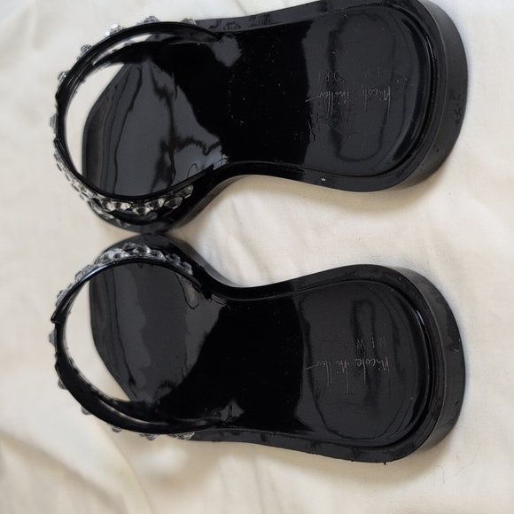 NICOLE MILLER Jessa Jelly Clear Rhinestone Slide Sandals Size 8 EUC - Picture 8 of 8
